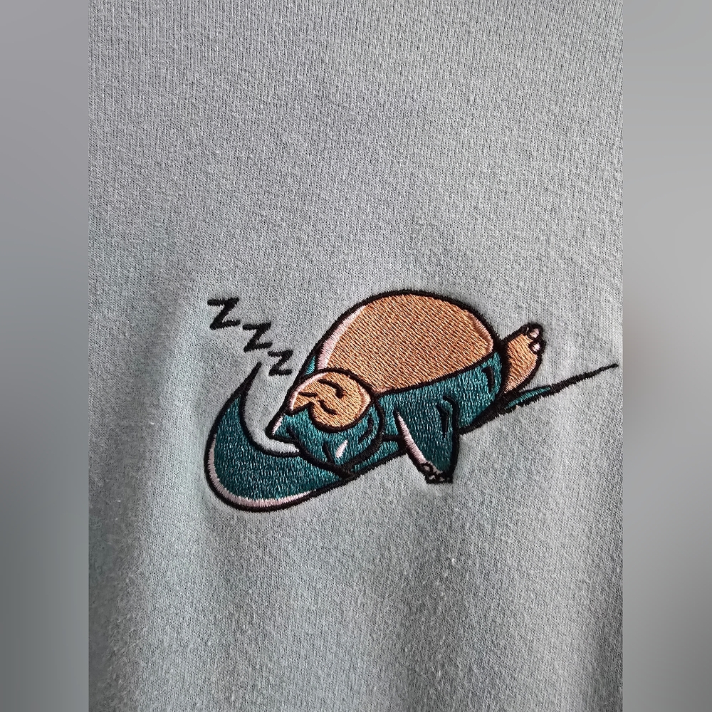 Pokemon Snorlax 'Nike' Logo Mint Hooded Sweater